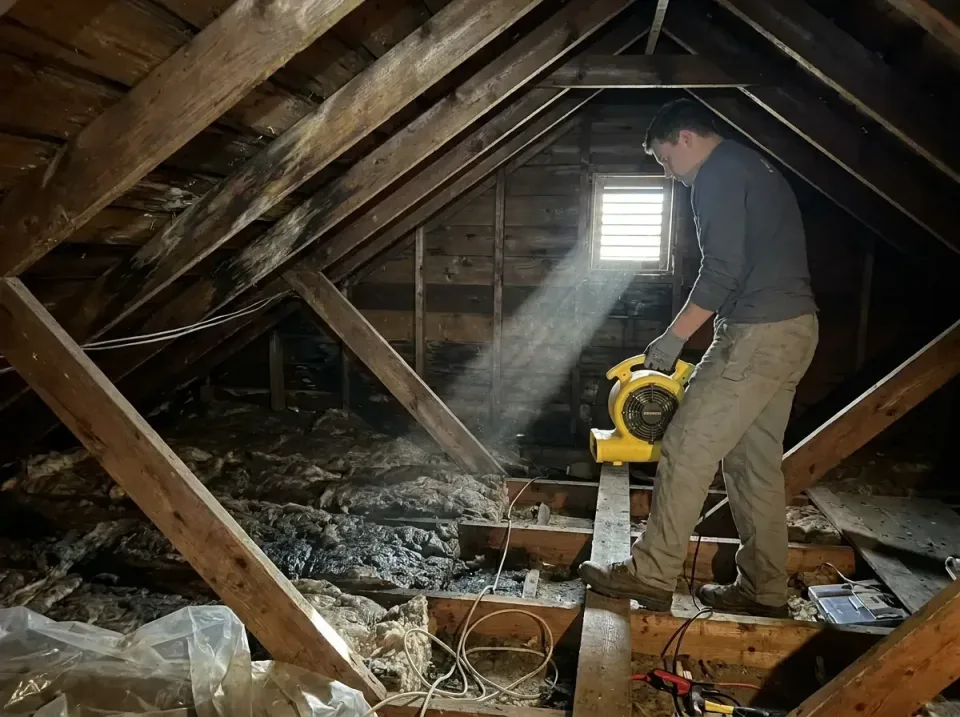 attic-water-damage-drying-proc-007 — frequently asked questions, Emergency Water Extraction & 24/7 Flood Response in Palm Be…